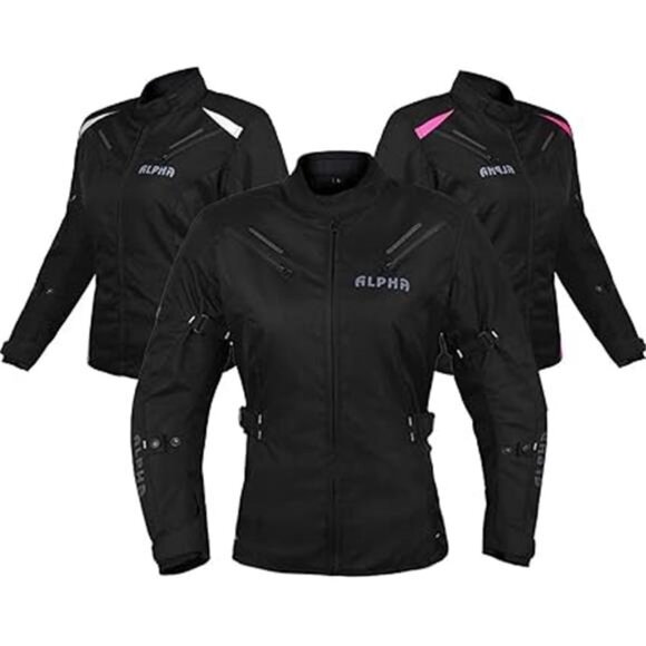 CYCLE GEAR MOTORCYCLE JACKET WATERPROOF RIDING WITH CE ARMOUR (BLACK, MEDIUM) - Picture 7 of 7